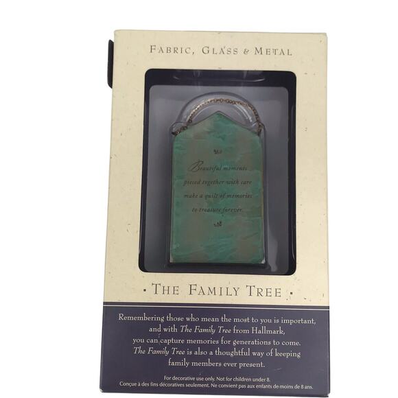 Hallmark Keepsake Ornament Photo Frame 2003 Quilt Of Memories Family Tree In Box - Picture 8 of 9
